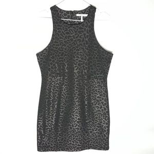 UK French Connection Metallic Leopard Print Dress